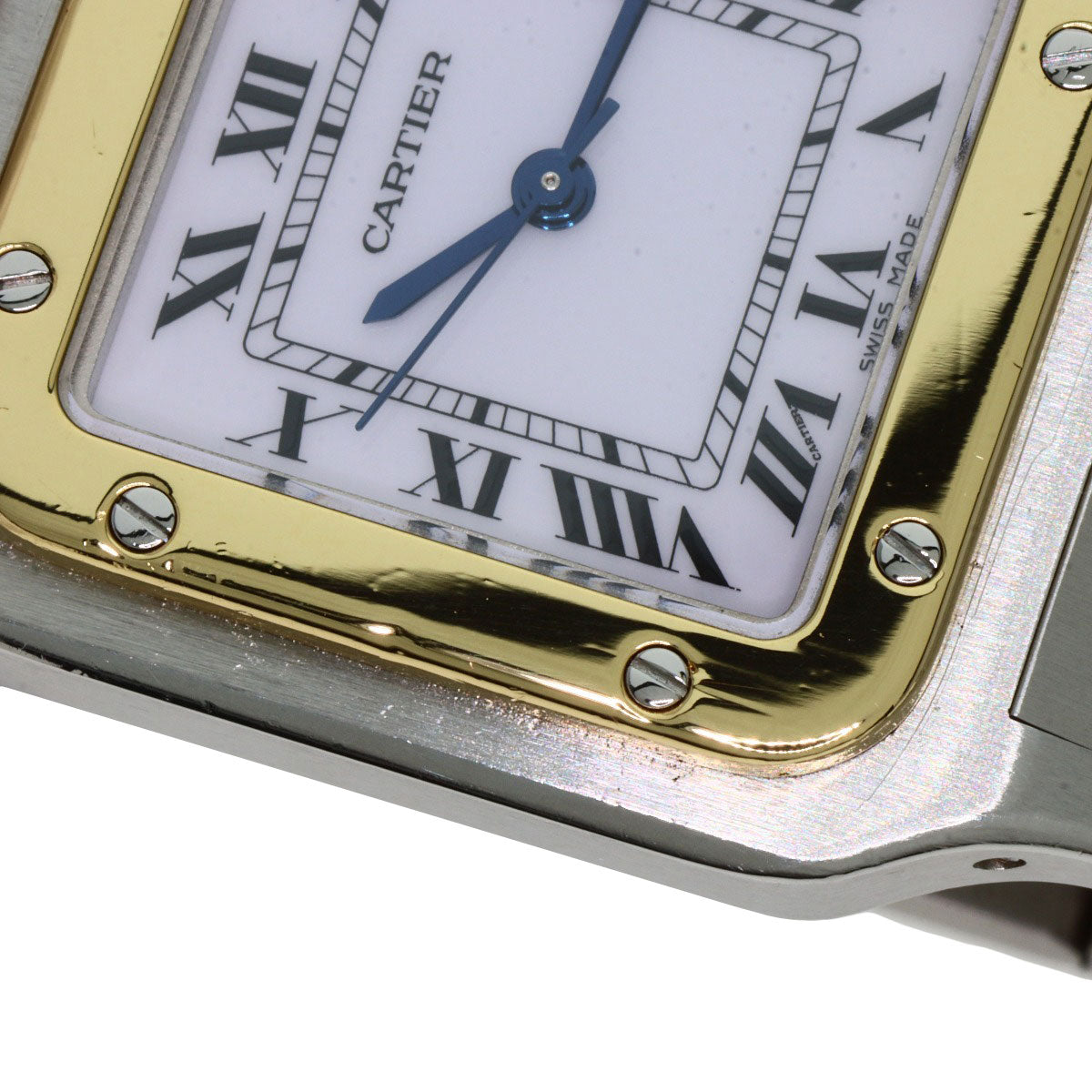 CARTIER Santosgalbe LM Watches W20058C4 Stainless Steel/SSxK18YG mens