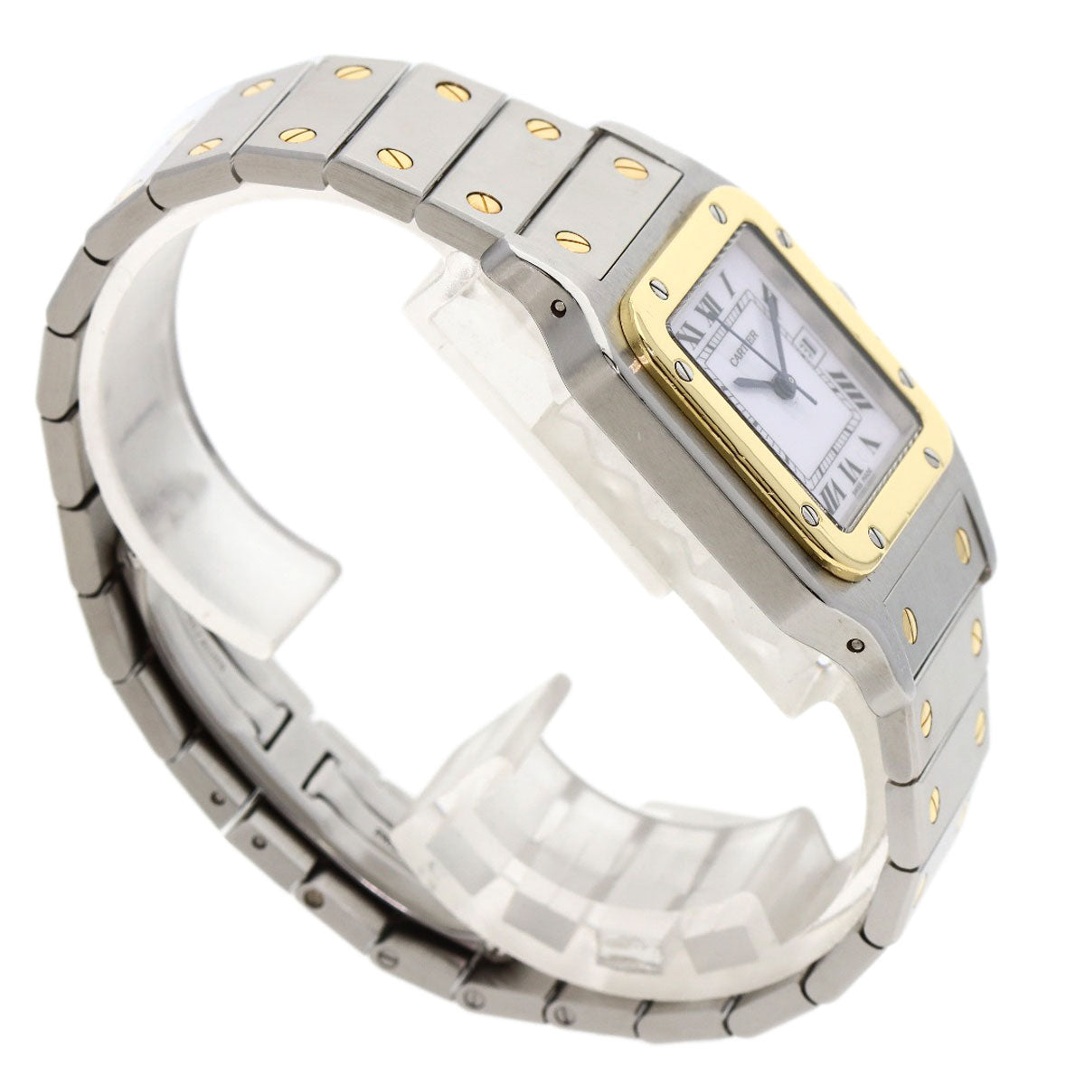 CARTIER Santosgalbe LM Watches W20058C4 Stainless Steel/SSxK18YG mens