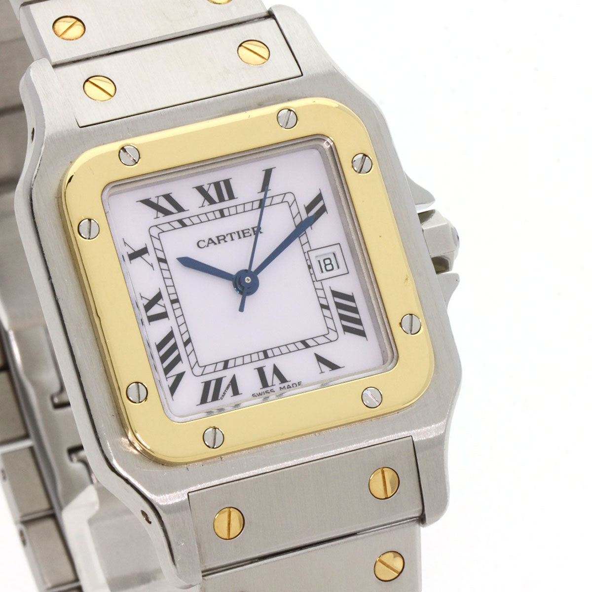 CARTIER Santosgalbe LM Watches W20058C4 Stainless Steel/SSxK18YG mens