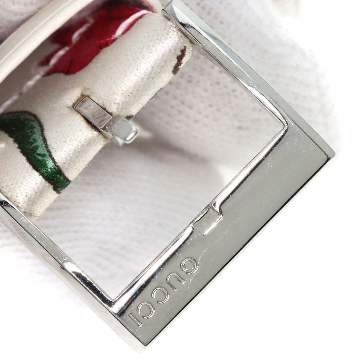 GUCCI Bandeau Flora Watches YA104 Stainless Steel/Satin x Leather Ladies