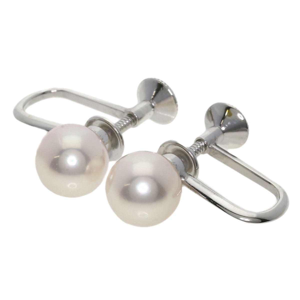 MIKIMOTO Pearl Pearl Earring Silver Ladies [Used]