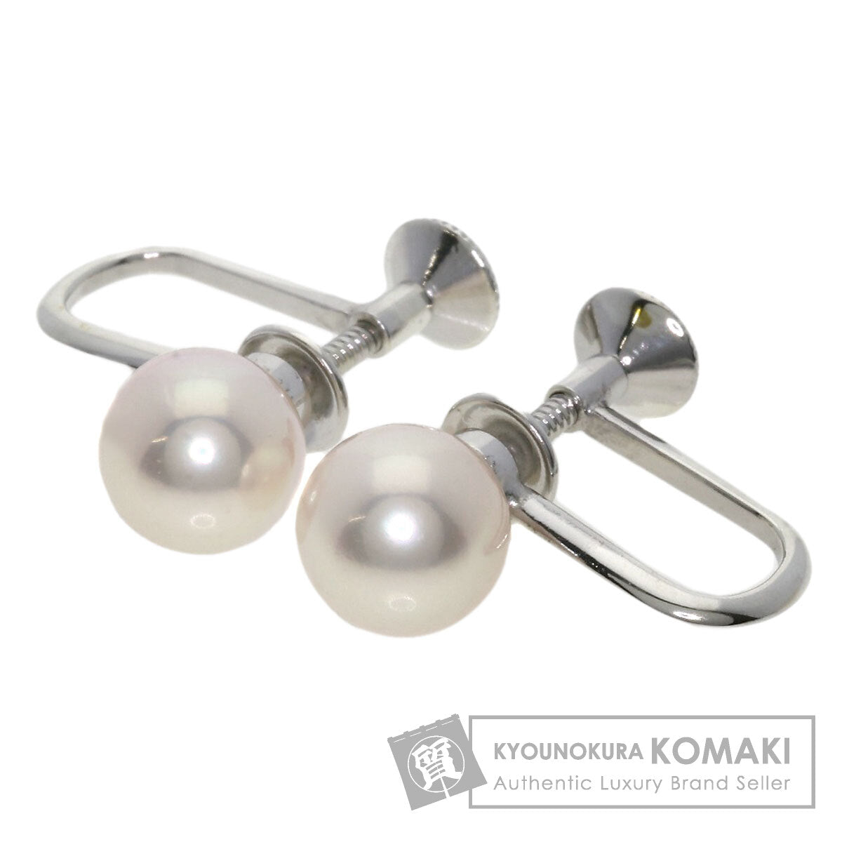 MIKIMOTO Pearl Pearl Earring Silver Ladies [Used]