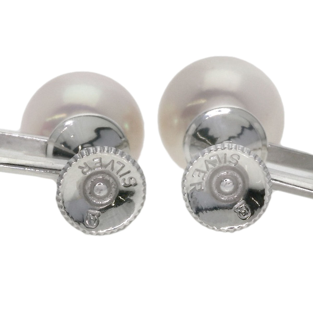 MIKIMOTO Pearl Pearl Earring Silver Ladies [Used]