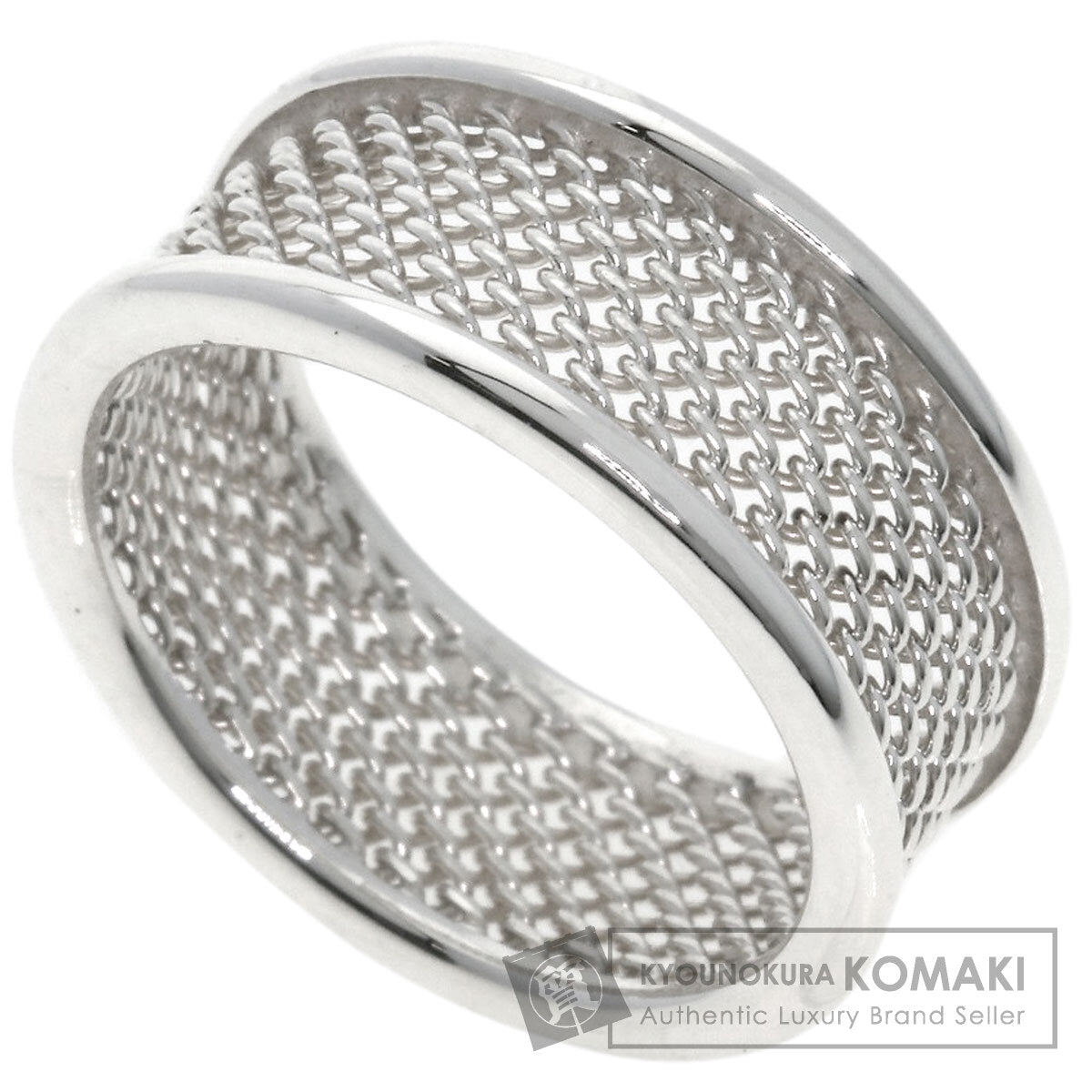 TIFFANY&Co. Somerset mesh Ring Silver Ladies [Used]
