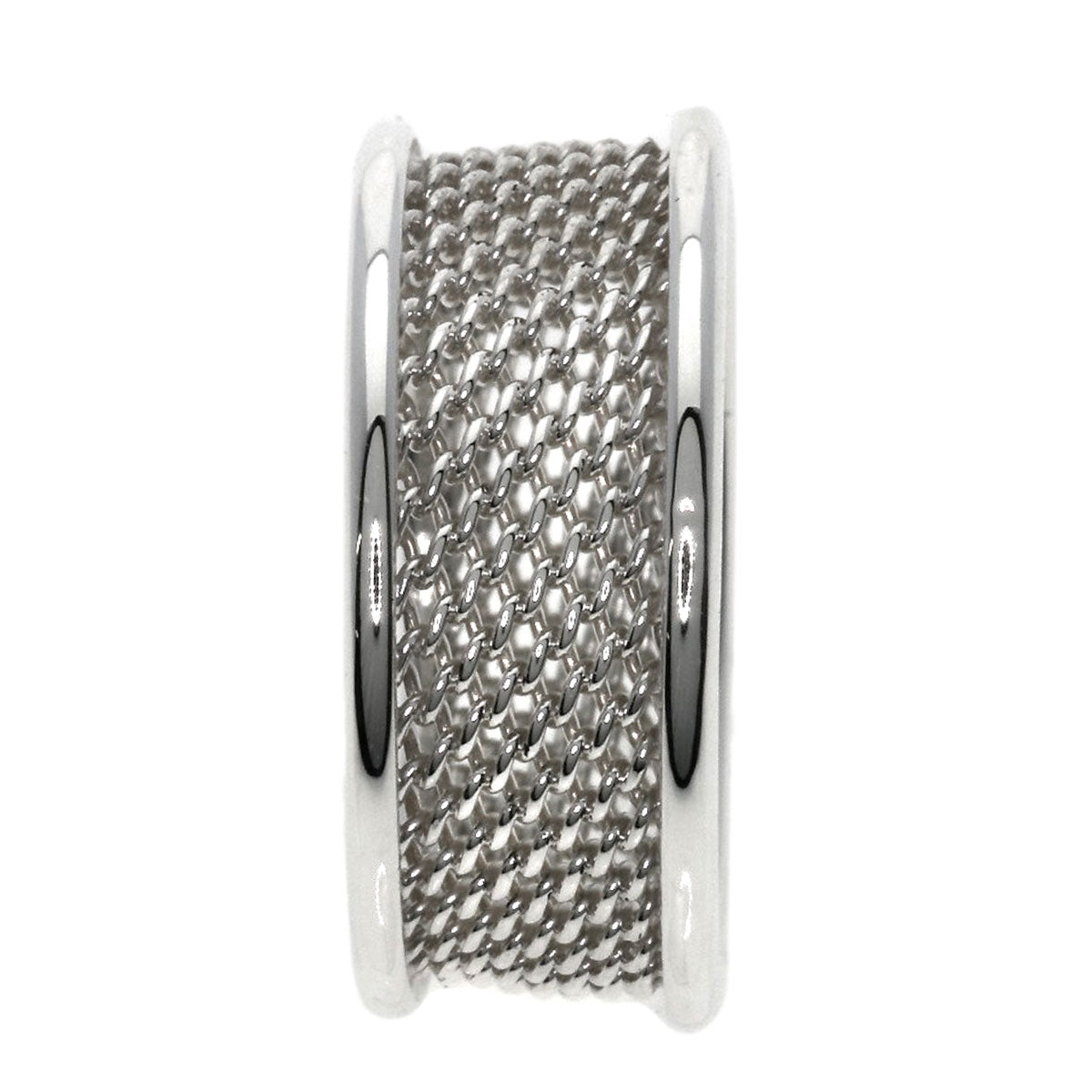 TIFFANY&Co. Somerset mesh Ring Silver Ladies [Used]