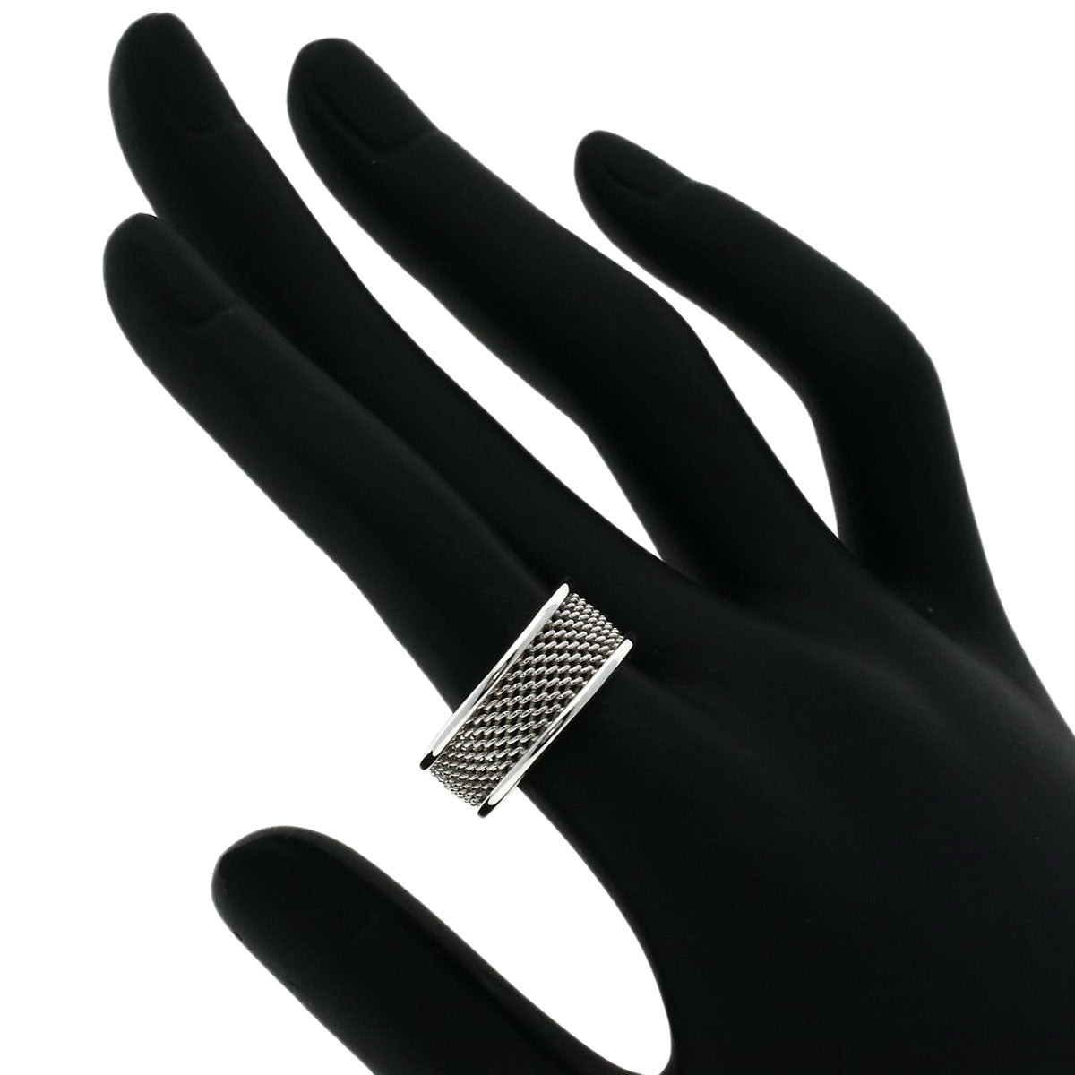TIFFANY&Co. Somerset mesh Ring Silver Ladies [Used]