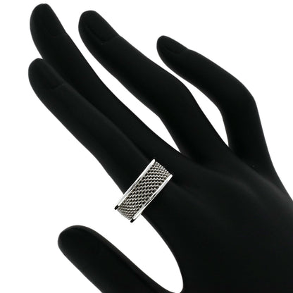 TIFFANY&Co. Somerset mesh Ring Silver Ladies [Used]