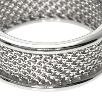 TIFFANY&Co. Somerset mesh Ring Silver Ladies [Used]