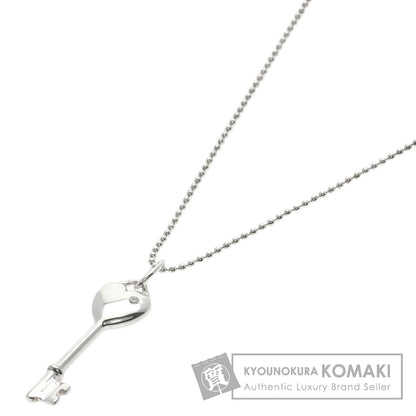 TIFFANY&Co. Heart Key 1P Diamond Necklace Silver Ladies [Used]