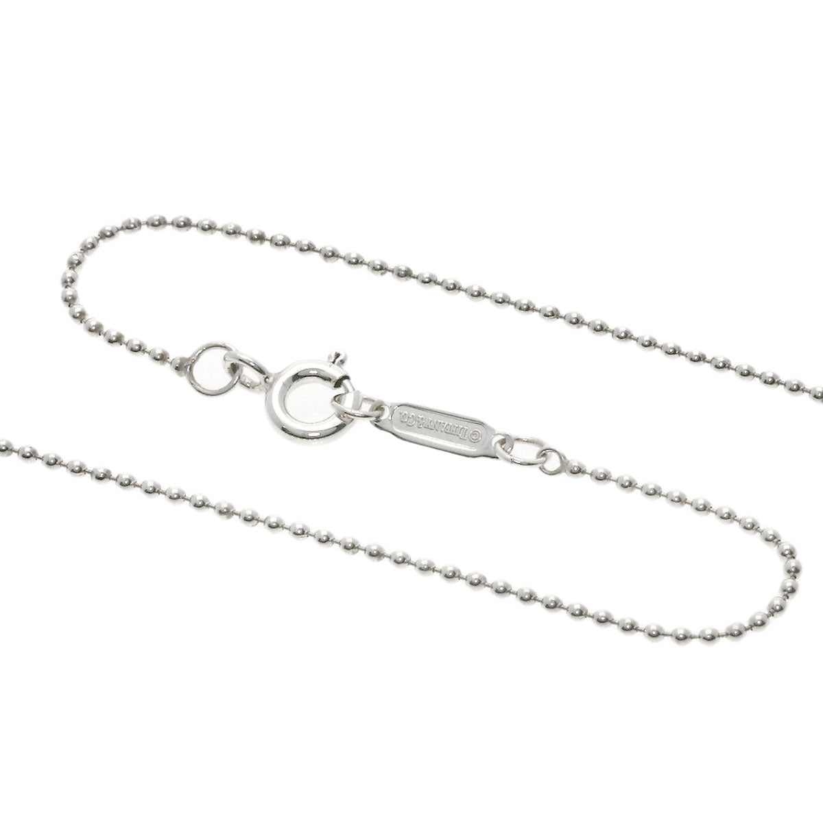 TIFFANY&Co. Heart Key 1P Diamond Necklace Silver Ladies [Used]