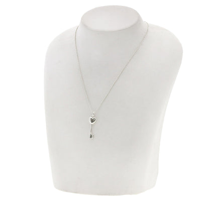 TIFFANY&Co. Heart Key 1P Diamond Necklace Silver Ladies [Used]