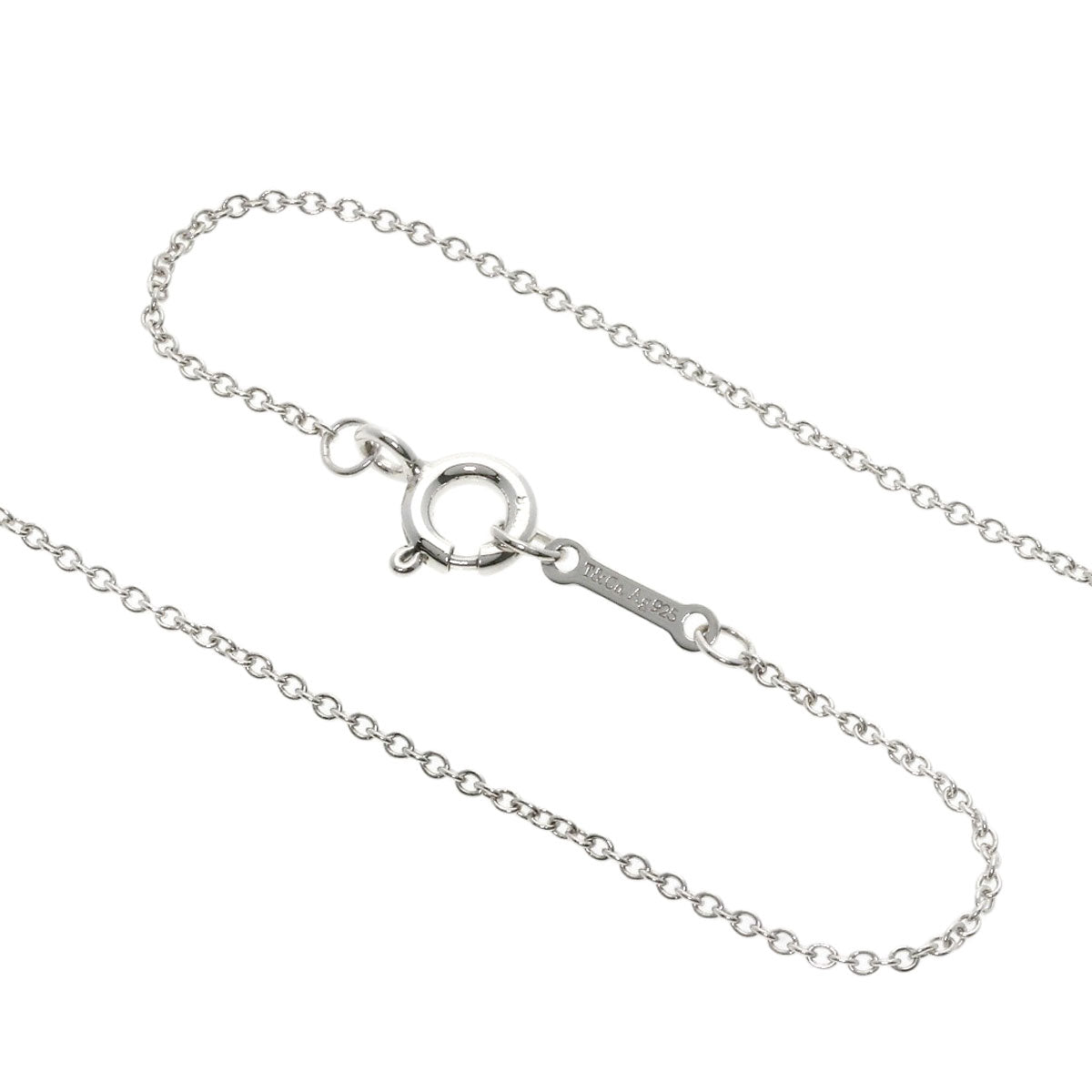 TIFFANY&Co. Double Loving Heart 1P Diamond Necklace Silver Ladies [Used]