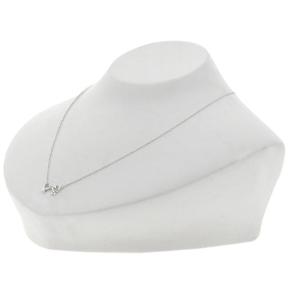 TIFFANY&Co. Double Loving Heart 1P Diamond Necklace Silver Ladies [Used]