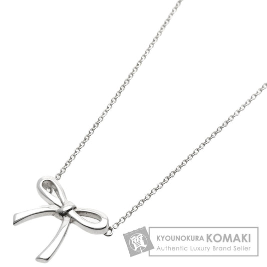 TIFFANY&Co.   Bow ribbon Necklace  Silver Ladies [Used]