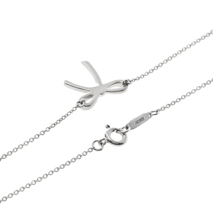 TIFFANY&Co.   Bow ribbon Necklace  Silver Ladies [Used]