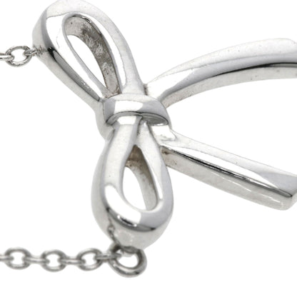 TIFFANY&Co.   Bow ribbon Necklace  Silver Ladies [Used]