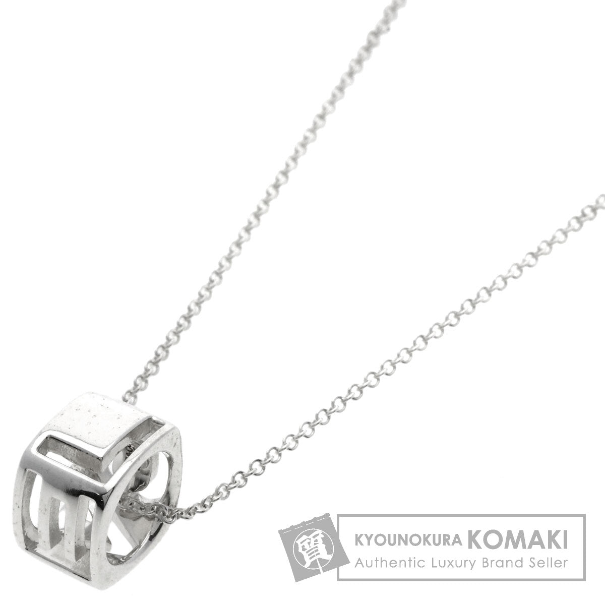 TIFFANY&Co. Ella LOVE Square Necklace Silver Ladies [Used]