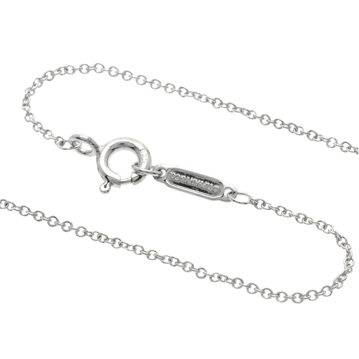 TIFFANY&Co. Ella LOVE Square Necklace Silver Ladies [Used]