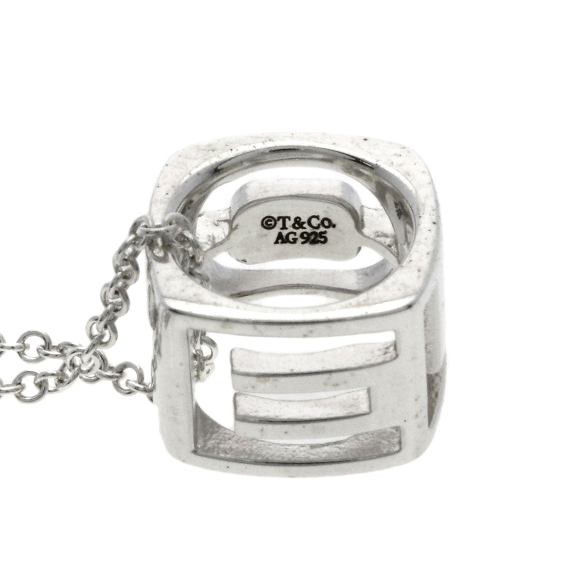 TIFFANY&Co. Ella LOVE Square Necklace Silver Ladies [Used]