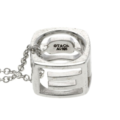 TIFFANY&Co. Ella LOVE Square Necklace Silver Ladies [Used]