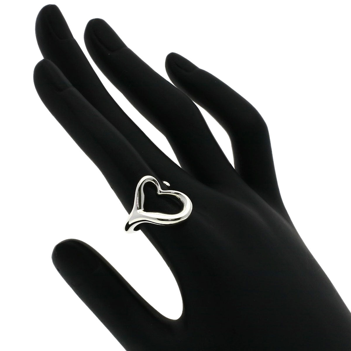 TIFFANY&Co. Open heart Ring Silver Ladies [Used]