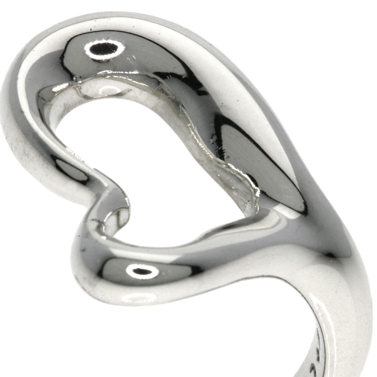 TIFFANY&Co. Open heart Ring Silver Ladies [Used]