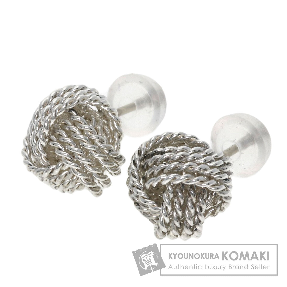 TIFFANY&Co. Somerset Mesh Ball earring Silver Ladies [Used]