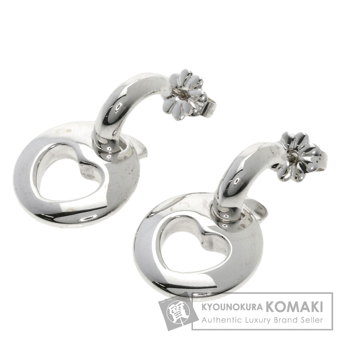 TIFFANY&Co. heart earring Silver Ladies [Used]