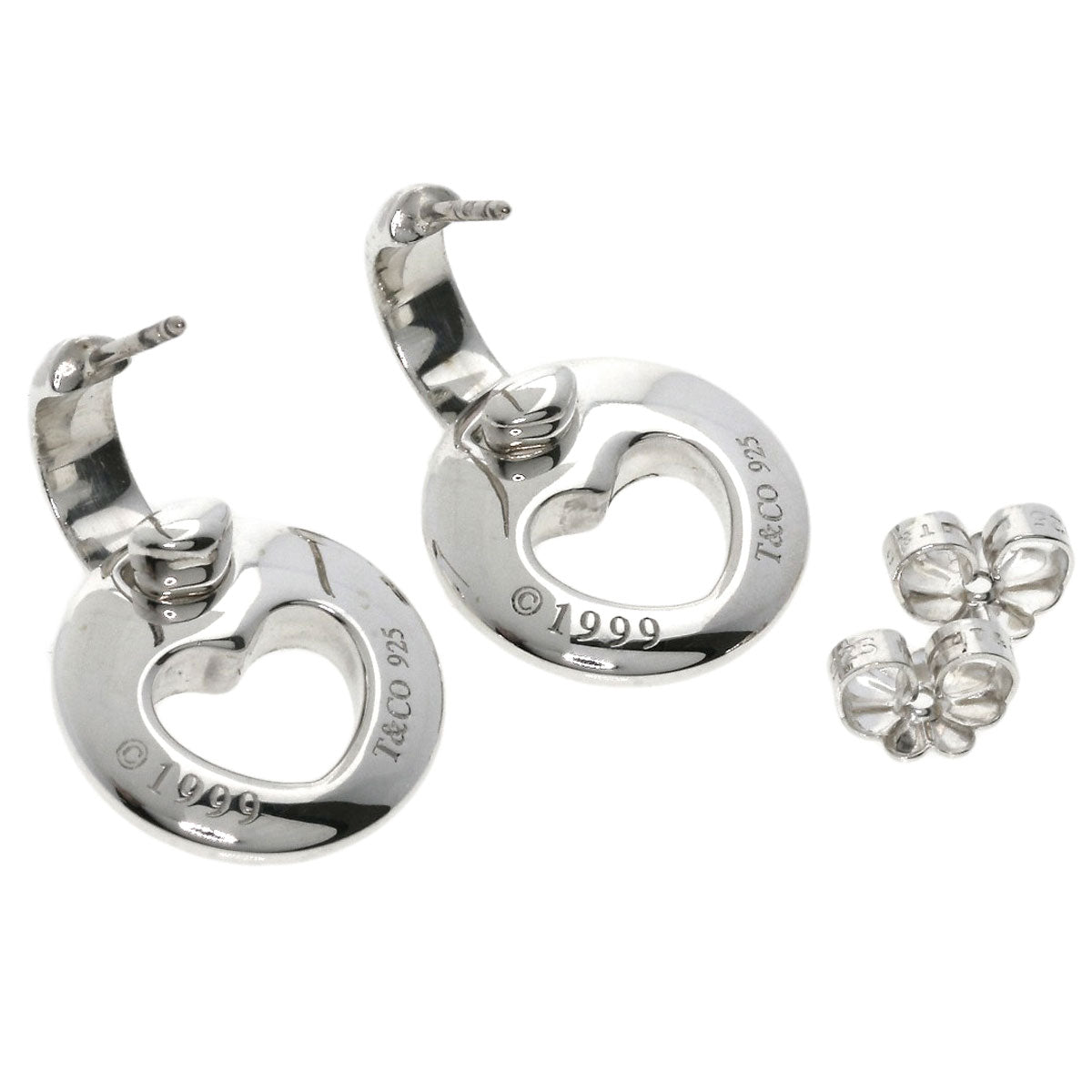 TIFFANY&Co. heart earring Silver Ladies [Used]