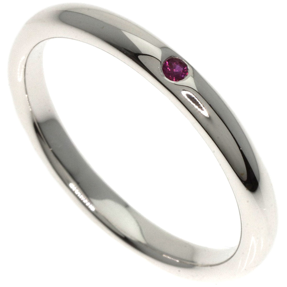 TIFFANY&Co.   Stacking band Ruby Ring  Silver Ladies [Used]