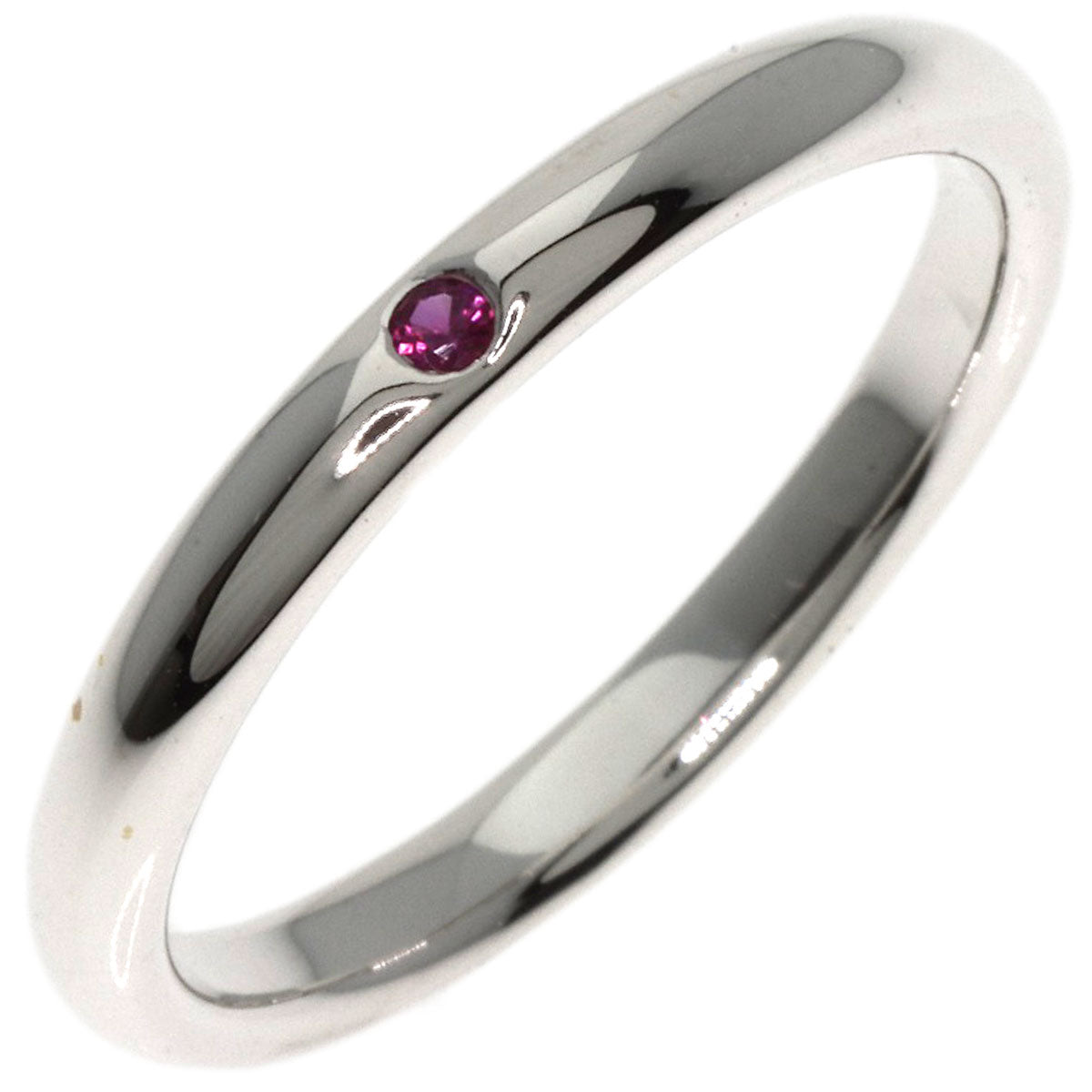 TIFFANY&Co.   Stacking band Ruby Ring  Silver Ladies [Used]