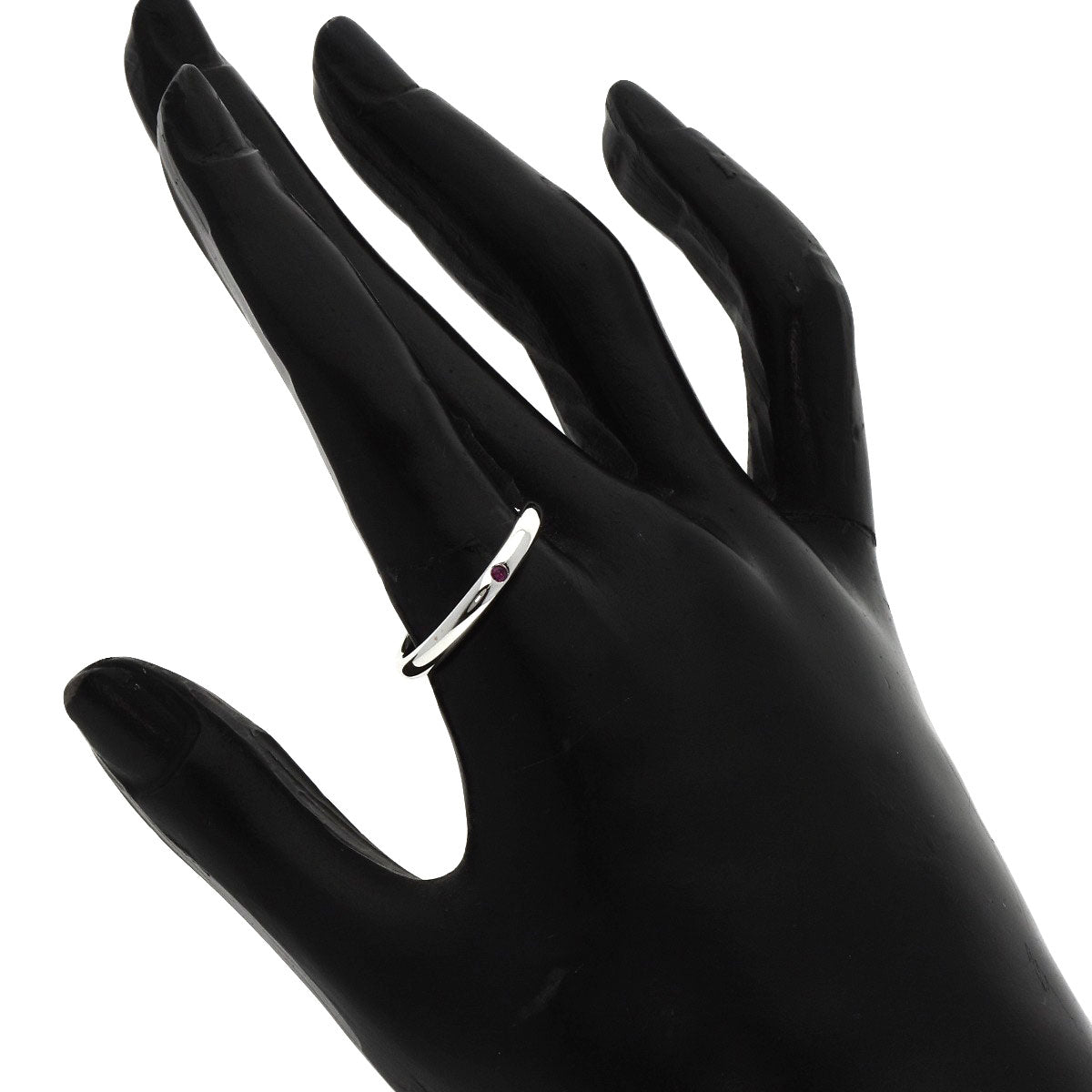 TIFFANY&Co.   Stacking band Ruby Ring  Silver Ladies [Used]