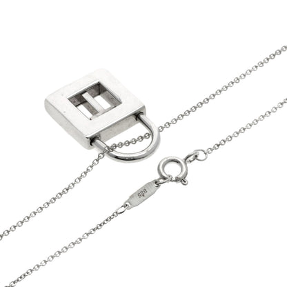 TIFFANY&Co. Initial T Cadena Lock Necklace Silver Ladies [Used]