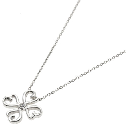 TIFFANY&Co.   Loving Heart Clover 1P Diamond Necklace  Silver Ladies [Used]
