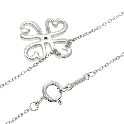 TIFFANY&Co.   Loving Heart Clover 1P Diamond Necklace  Silver Ladies [Used]