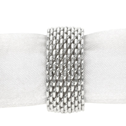 TIFFANY&Co. Somerset mesh Ring Silver Ladies [Used]