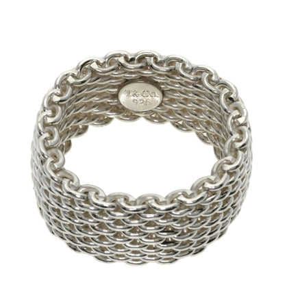 TIFFANY&Co. Somerset mesh Ring Silver Ladies [Used]