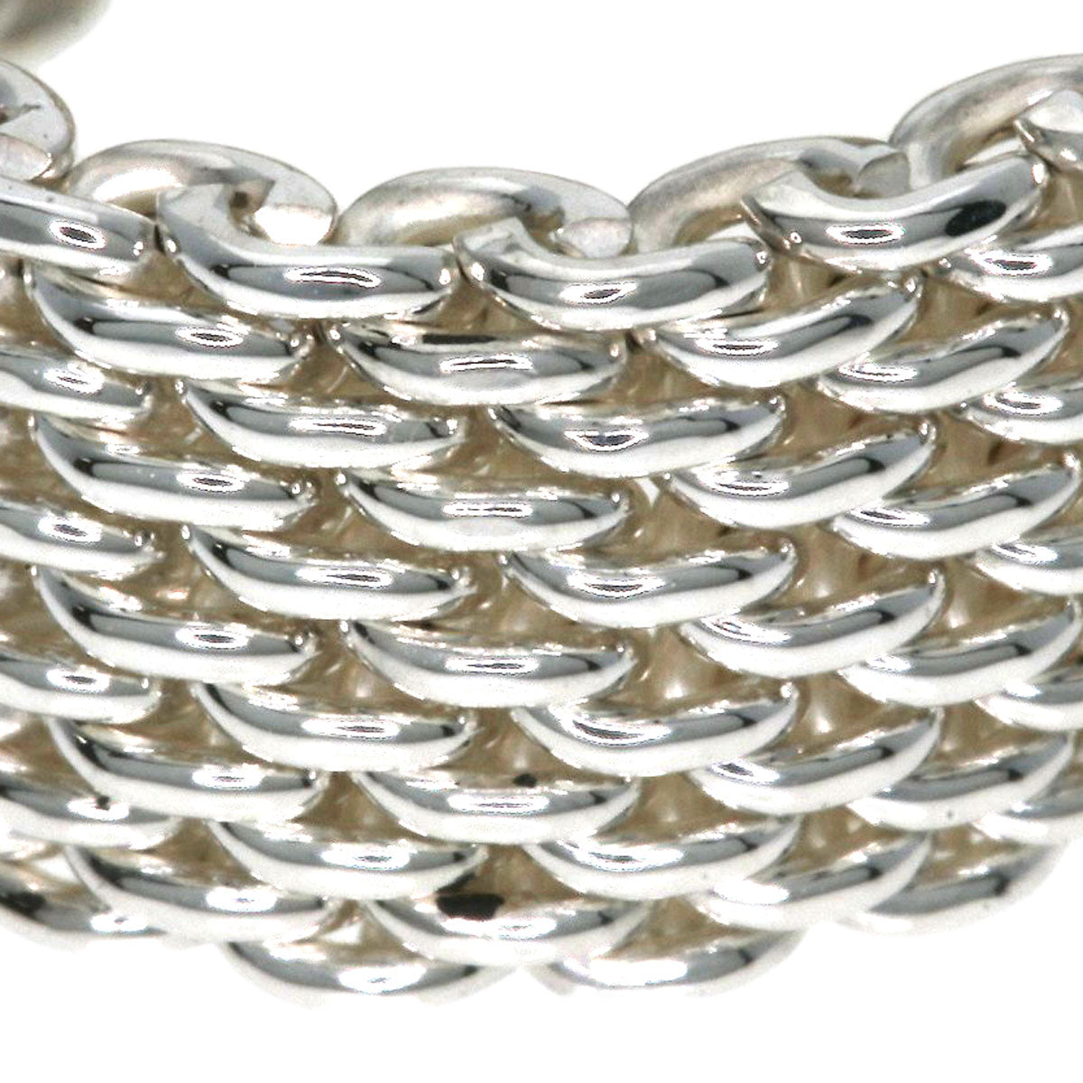 TIFFANY&Co. Somerset mesh Ring Silver Ladies [Used]