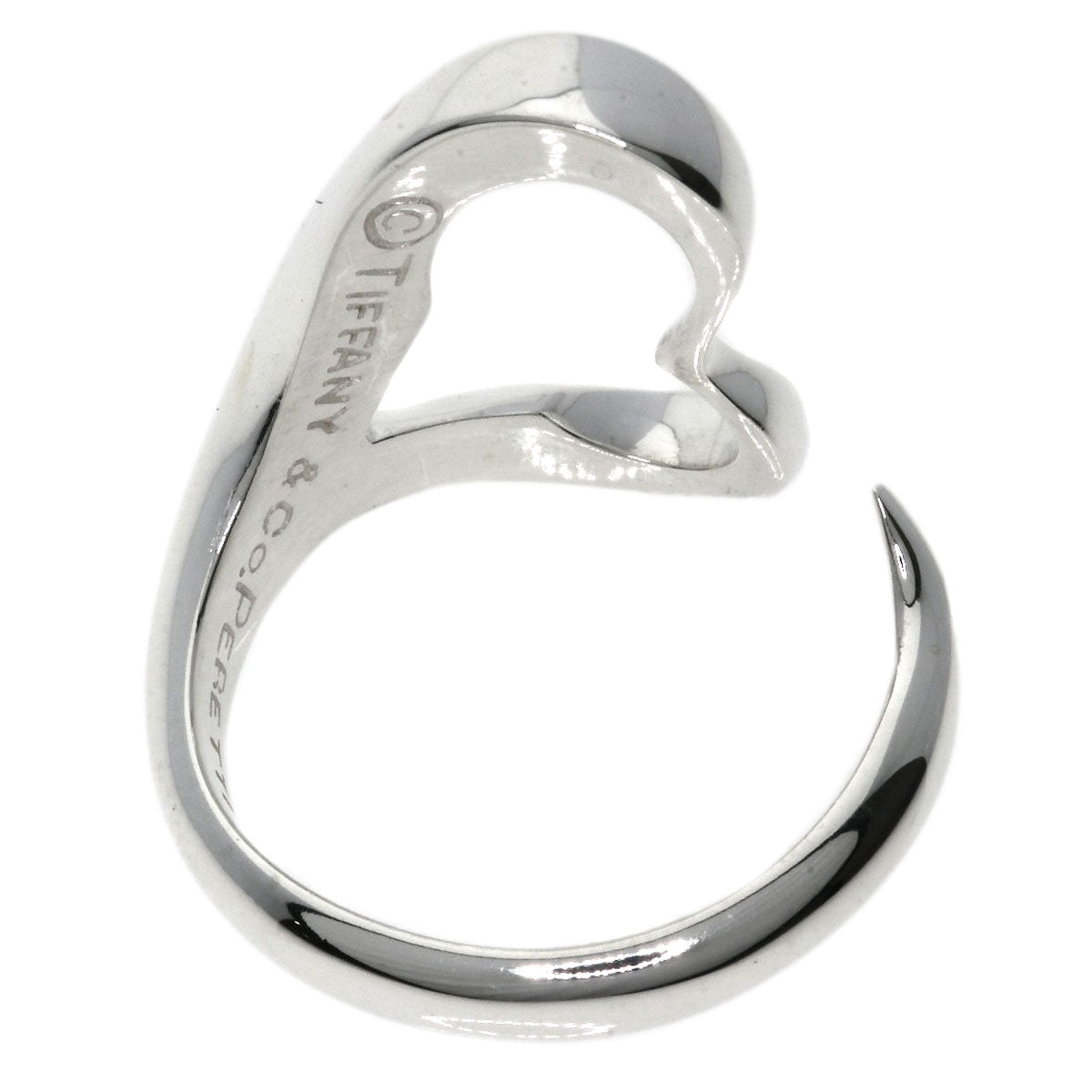 TIFFANY&Co. Open heart Ring Silver Ladies [Used]