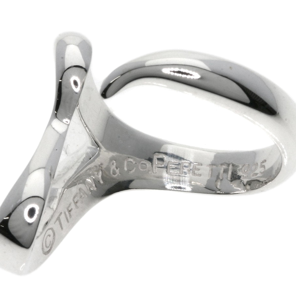 TIFFANY&Co. Open heart Ring Silver Ladies [Used]