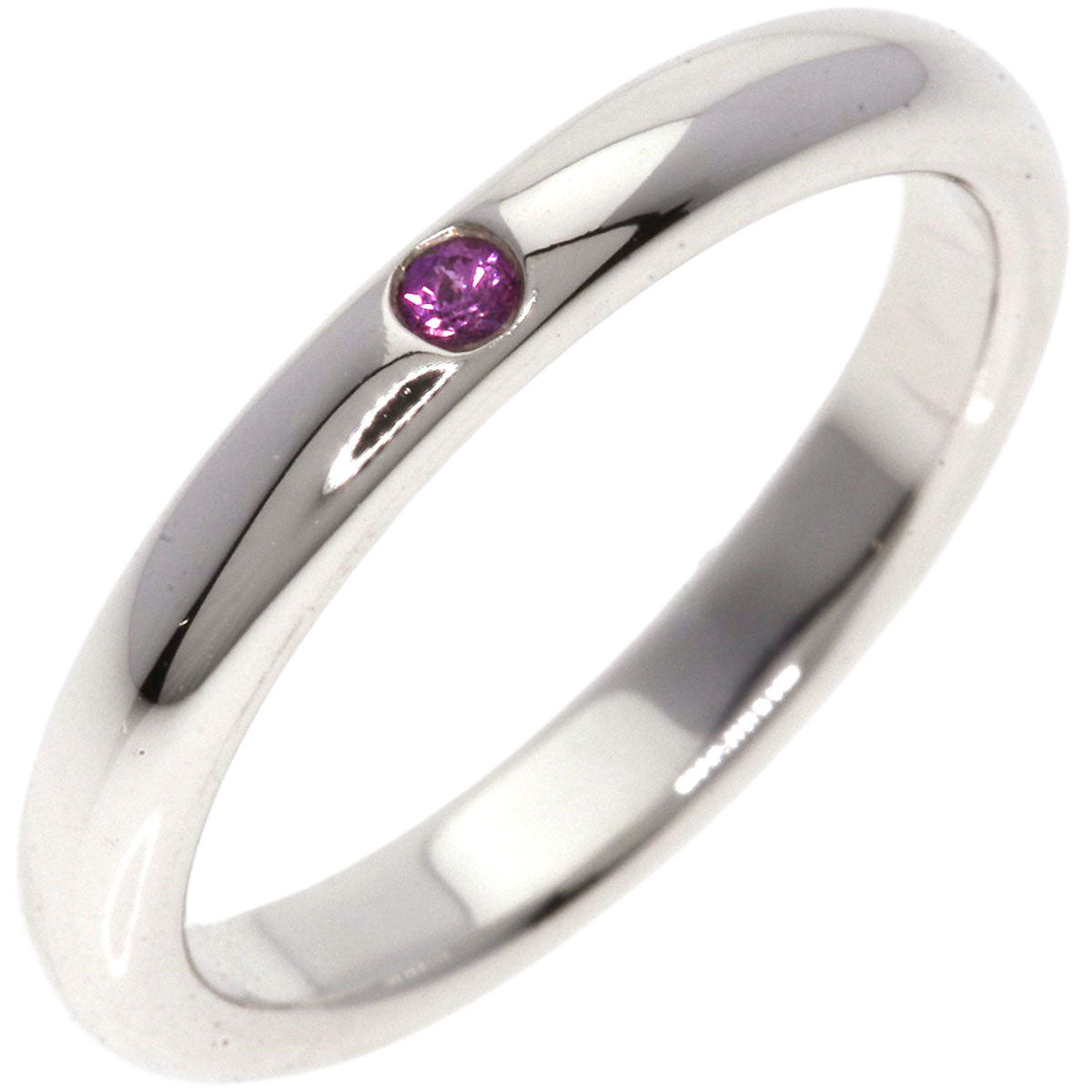 TIFFANY&Co. Stacking band Ruby Ring Silver Ladies [Used]
