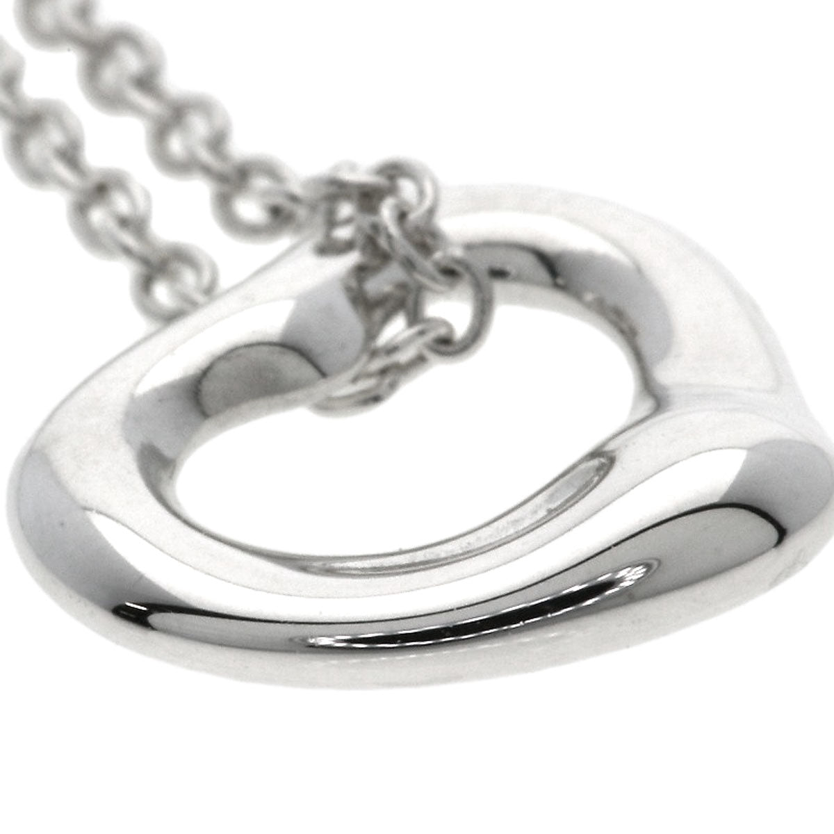 TIFFANY&Co.   Open Heart Mini Necklace  Silver Ladies [Used]