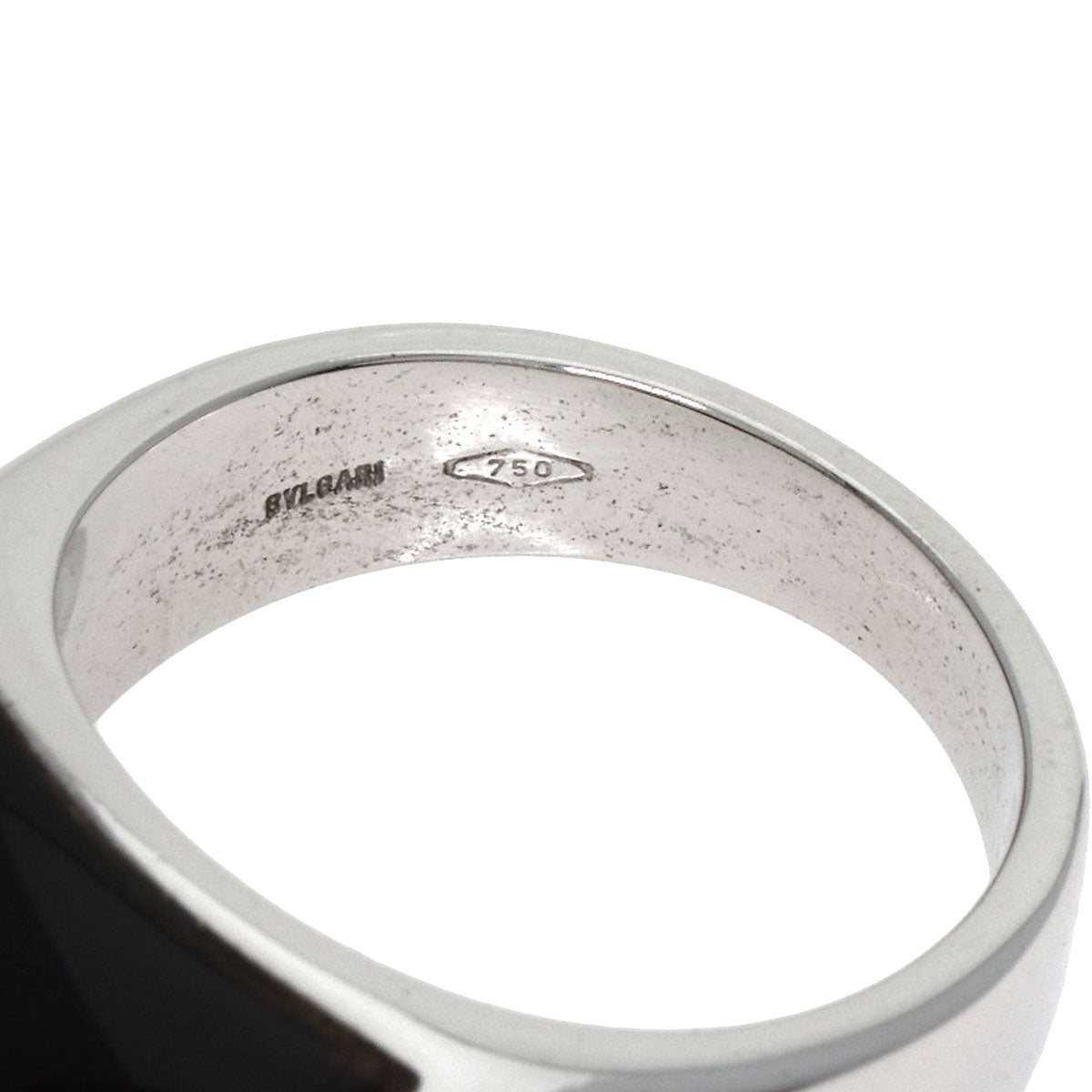 BVLGARI Tronchetto Onyx Ring K18 White Gold Ladies [Used]