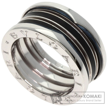 BVLGARI B.zero1 4 band black lacquer #55 Ring K18 White Gold Ladies [Used]