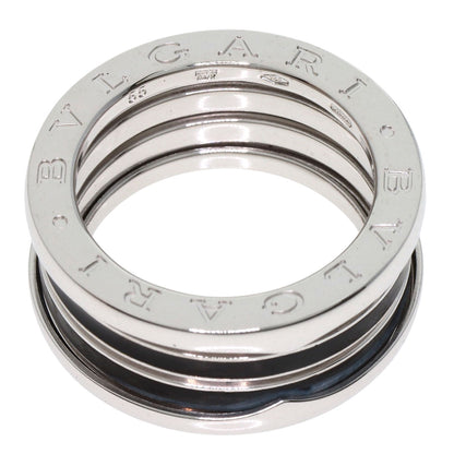 BVLGARI B.zero1 4 band black lacquer #55 Ring K18 White Gold Ladies [Used]