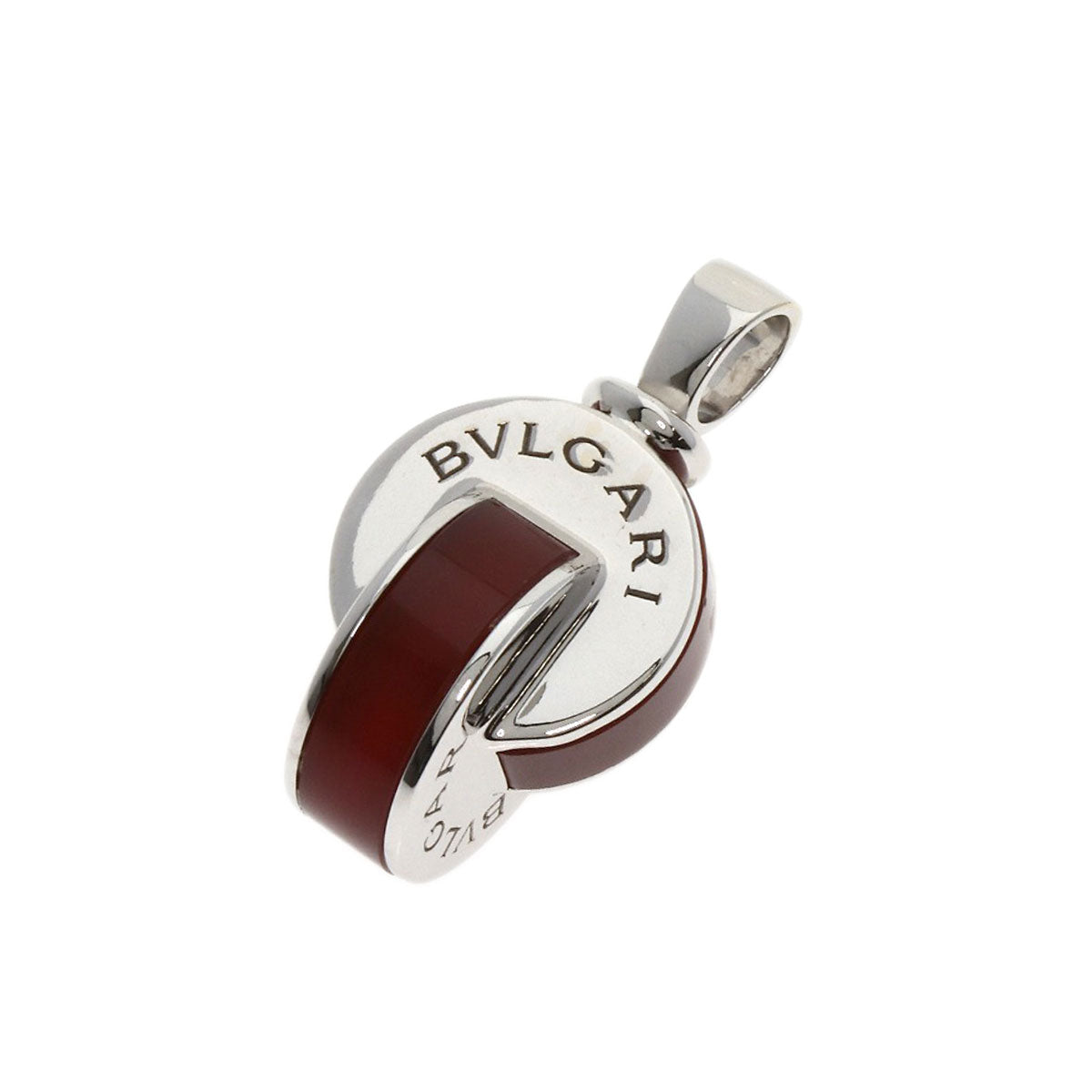 BVLGARI Omnia Agate Pendant top K18 White Gold Ladies [Used]