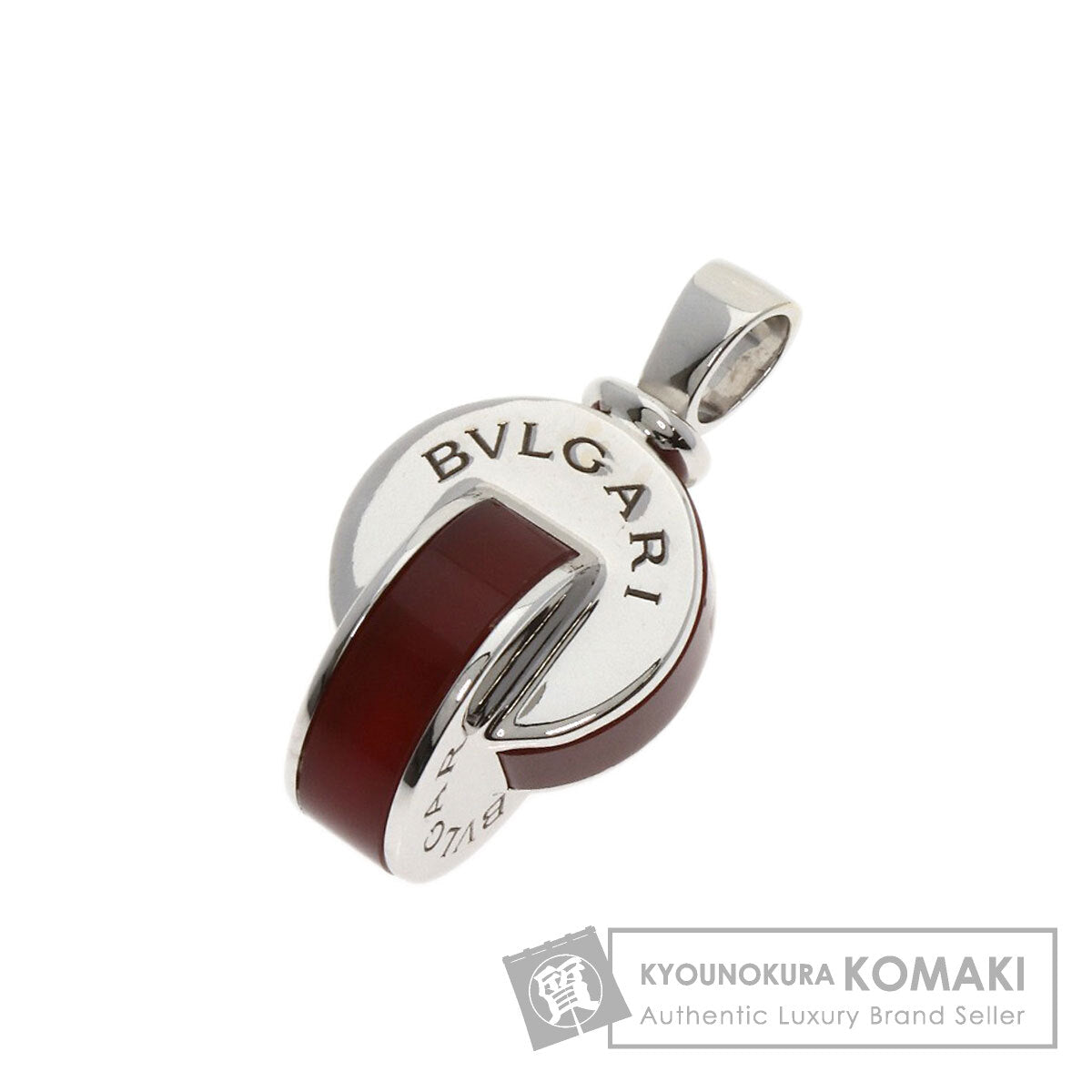 BVLGARI Omnia Agate Pendant top K18 White Gold Ladies [Used]