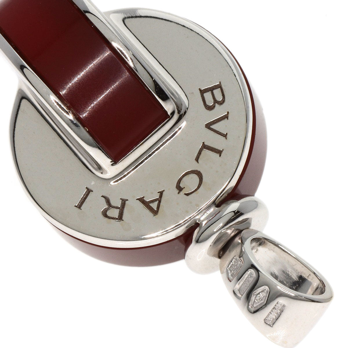 BVLGARI Omnia Agate Pendant top K18 White Gold Ladies [Used]