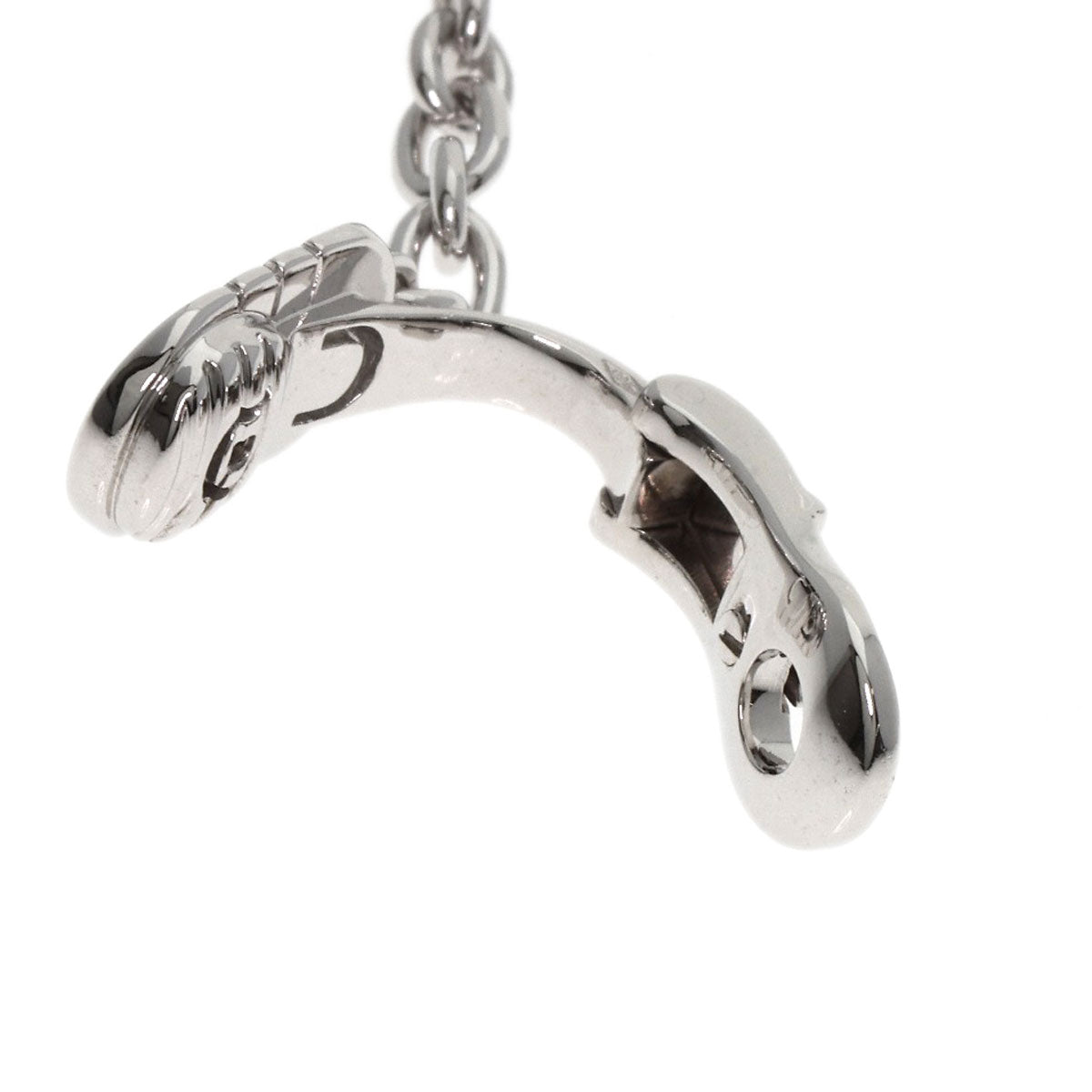 BVLGARI Parentesi Chain Drop One Side Only Earring K18 White Gold Ladies [Used]