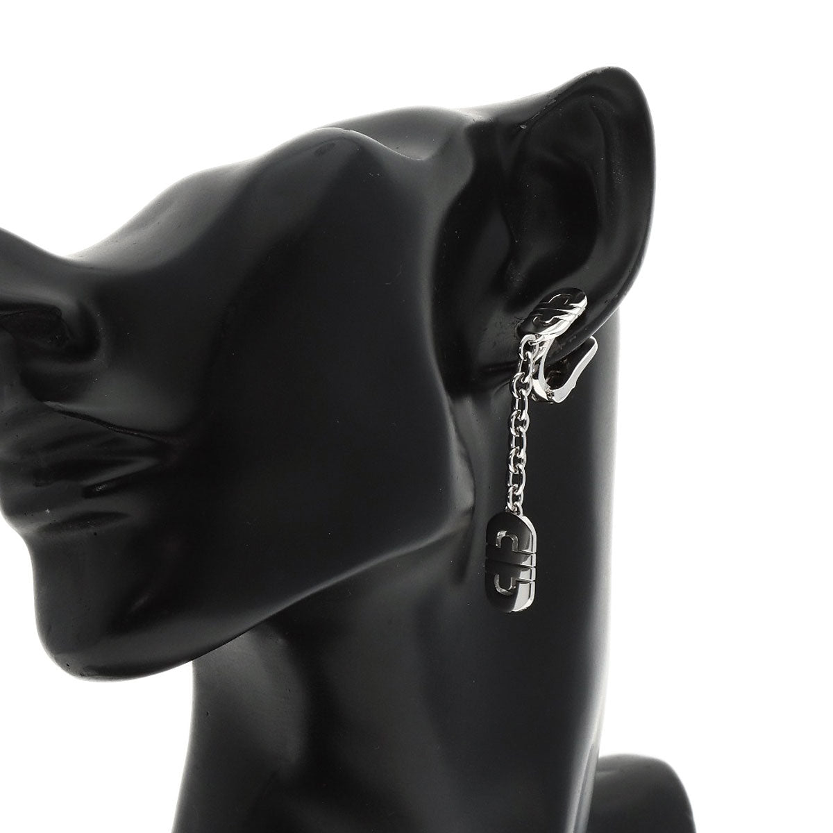 BVLGARI Parentesi Chain Drop One Side Only Earring K18 White Gold Ladies [Used]